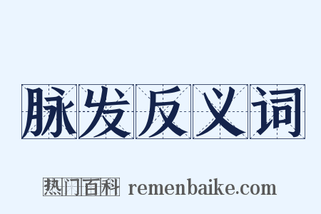 脉发反义词是什么意思的图片